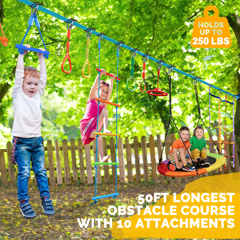 Klo Kick 50FT Ninja Warrior Obstacle Course & Reviews | Wayfair